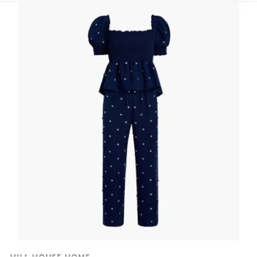 Hill House Navy Beaded Jeweled Pants XS - Picture 2 of 5